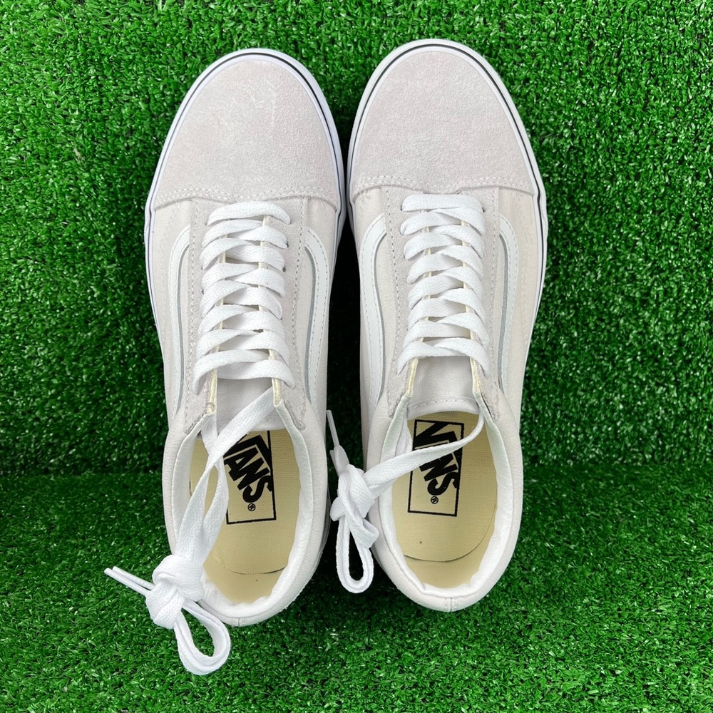 Vans Old Skool White and Light Gray Low-Top Sneakers - Picture 8 of 8
